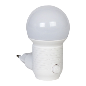 Φωτάκι νυκτός LED 0,4 Watt Φ5Χ9 εκ. Μπάλα λευκό - KESKOR 14912-2